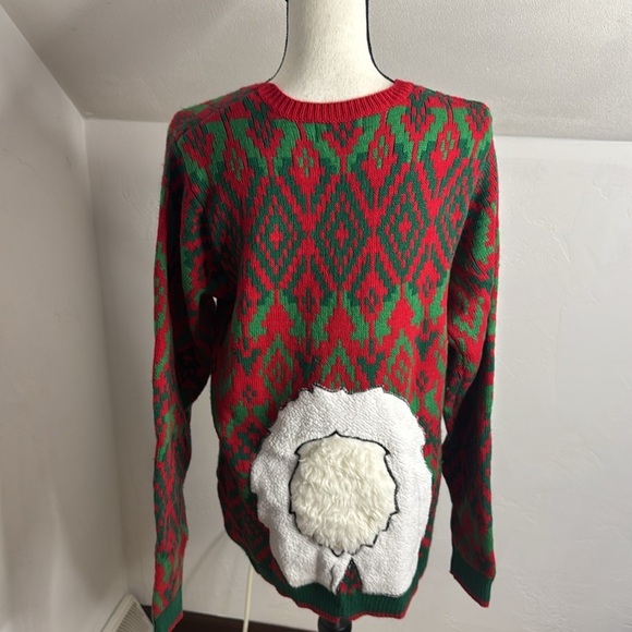 Holiday Time Ugly Sweater Llama with sunglasses scarf and tail Men's Size M - Picture 5 of 10